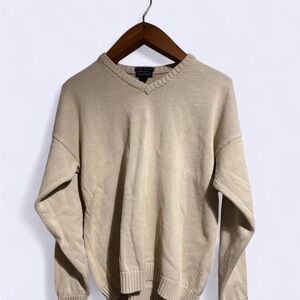Gant Men's Beige V-Neck Sweater